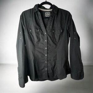 Express Black Women's Button Down Shirt